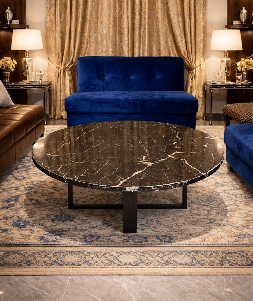 Round center table black