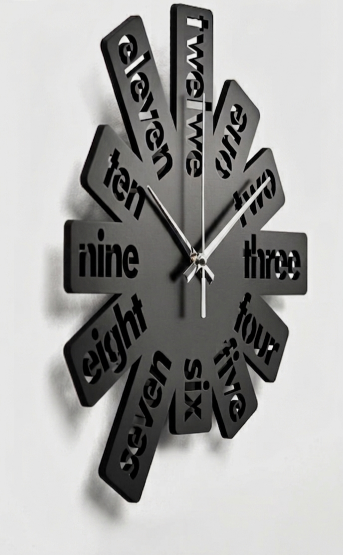 Modern design wooden wall clock